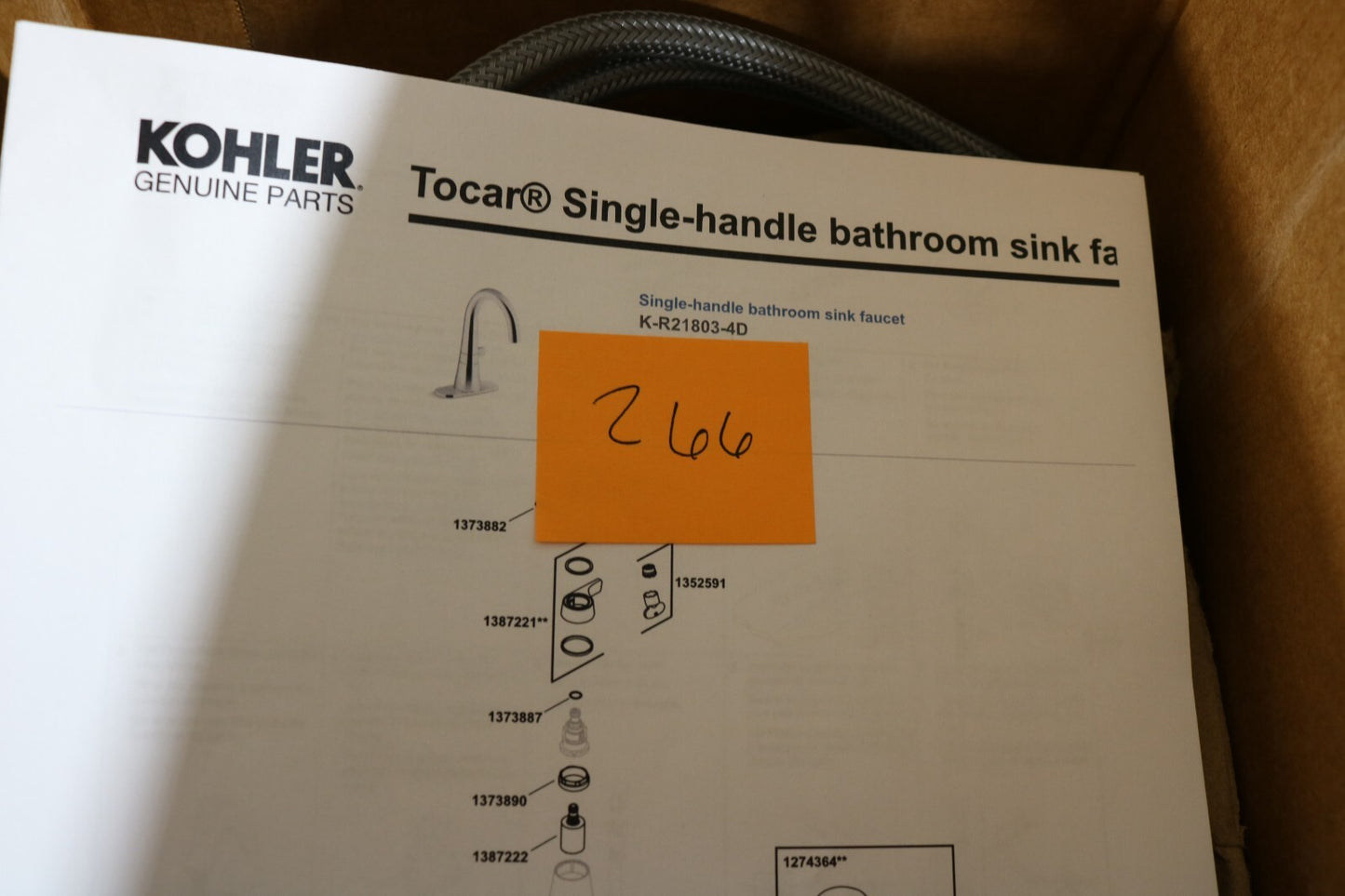 KOHLER Tocar Single Hole Single-Handle Bathroom Faucet K-R21803-4D-CP