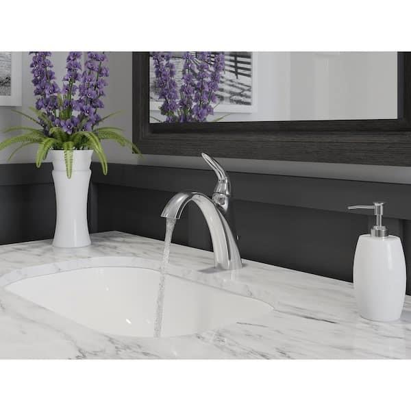 Alteo Single Handle 1-Hole Mid-Arc Bathroom Faucet Brushed Nickel K-45800-4-BN