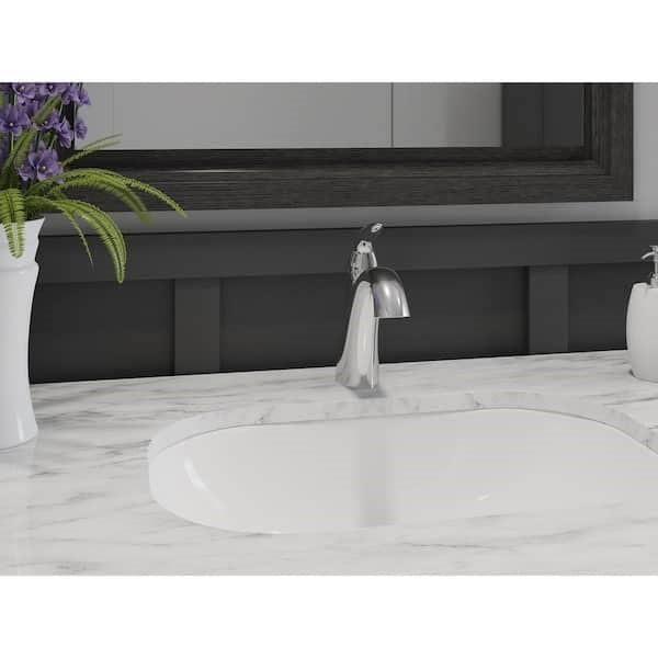 Alteo Single Handle 1-Hole Mid-Arc Bathroom Faucet Brushed Nickel K-45800-4-BN