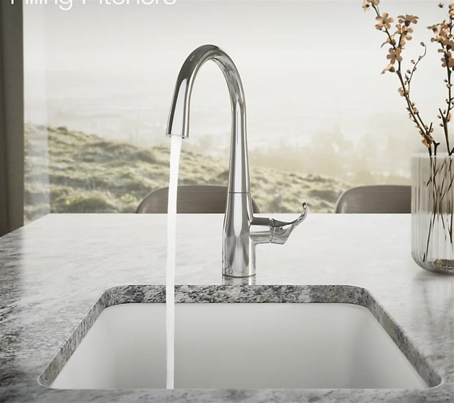 Kohler Simplice Single-Handle Bar Sink Faucet Vibrant Stainless 22034-VS
