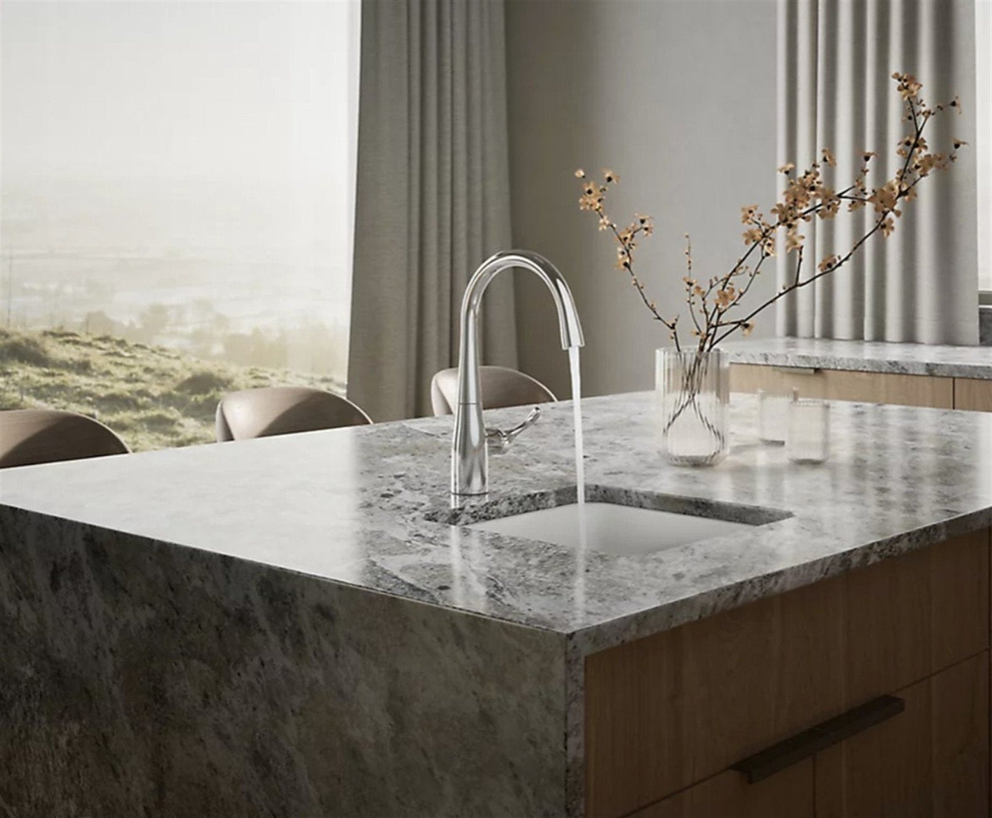 Kohler Simplice Single-Handle Bar Sink Faucet Vibrant Stainless 22034-VS