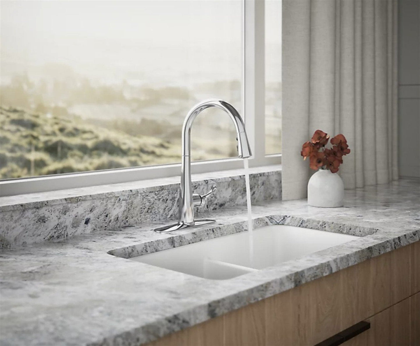 Simplice Touchless pull-down kitchen sink faucet with sprayhead K-22036-CP