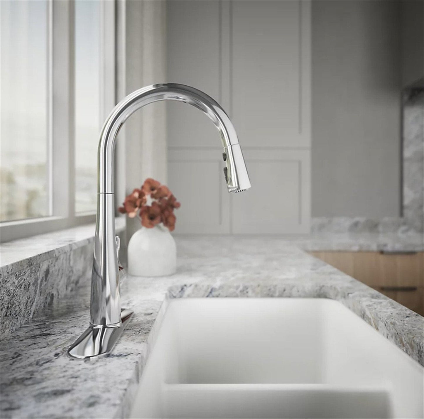 Simplice Touchless pull-down kitchen sink faucet with sprayhead K-22036-CP