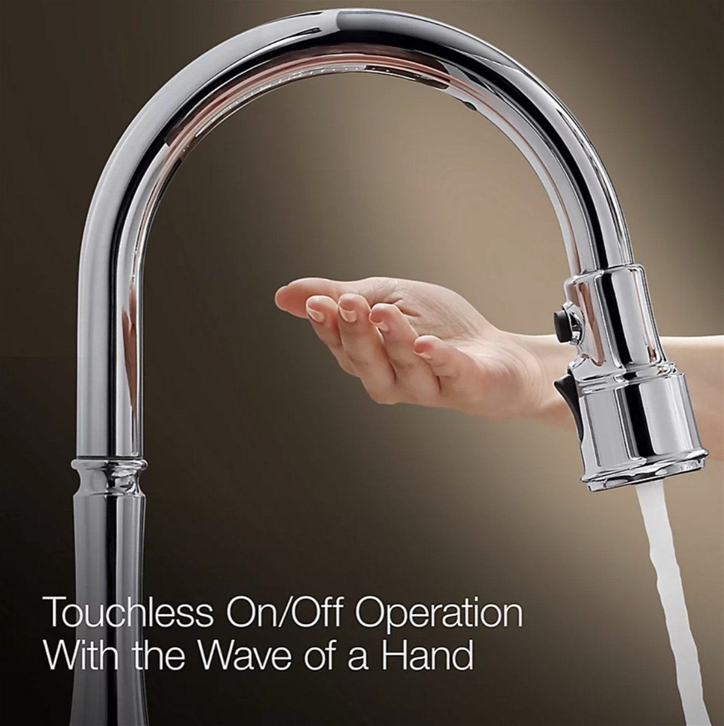Simplice Touchless pull-down kitchen sink faucet with sprayhead K-22036-CP