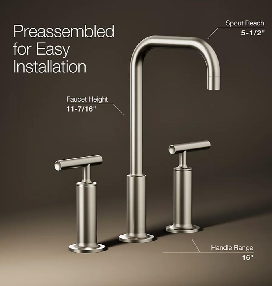 Kohler Purist 8 in. Widespread Bathroom Faucet Polished Chrome K-14408-4-CP