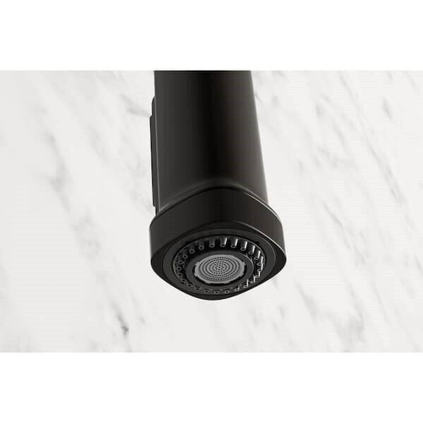 KOHLER Rune Kitchen Faucet 1-Handle Pull-Down Matte Black K-R22153-SD-BL