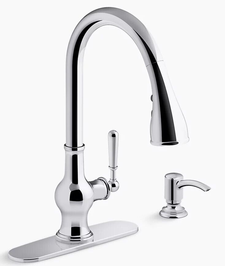 Capilano R24214-SD-CP Single-Handle Pull-Down Sprayer Kitchen Faucet & Soap
