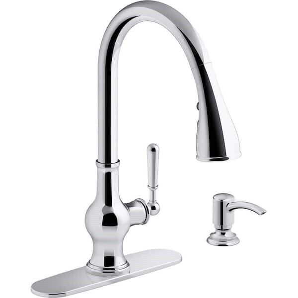 Capilano R24214-SD-CP Single-Handle Pull-Down Sprayer Kitchen Faucet & Soap