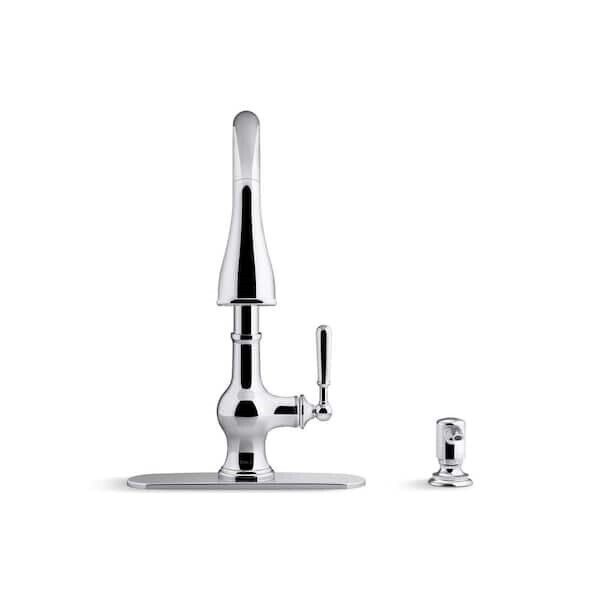 Capilano R24214-SD-CP Single-Handle Pull-Down Sprayer Kitchen Faucet & Soap