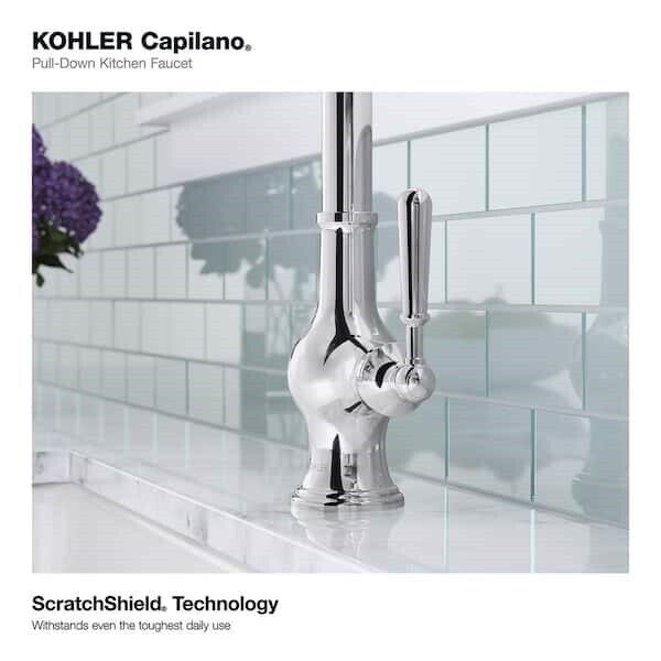 Capilano R24214-SD-CP Single-Handle Pull-Down Sprayer Kitchen Faucet & Soap