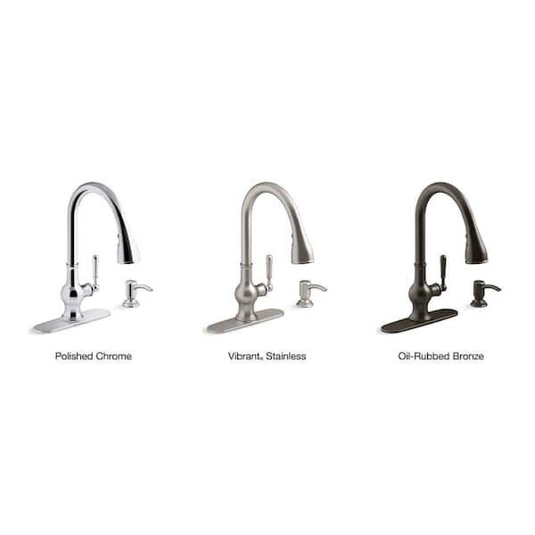 Capilano R24214-SD-CP Single-Handle Pull-Down Sprayer Kitchen Faucet & Soap