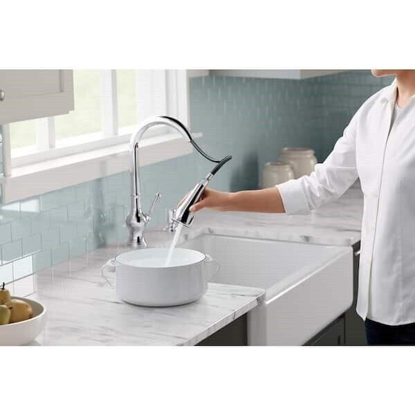 Capilano R24214-SD-CP Single-Handle Pull-Down Sprayer Kitchen Faucet & Soap