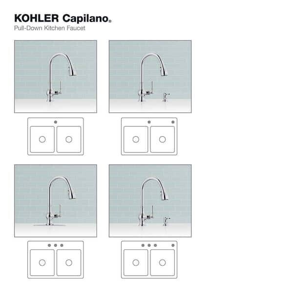 Capilano R24214-SD-CP Single-Handle Pull-Down Sprayer Kitchen Faucet & Soap