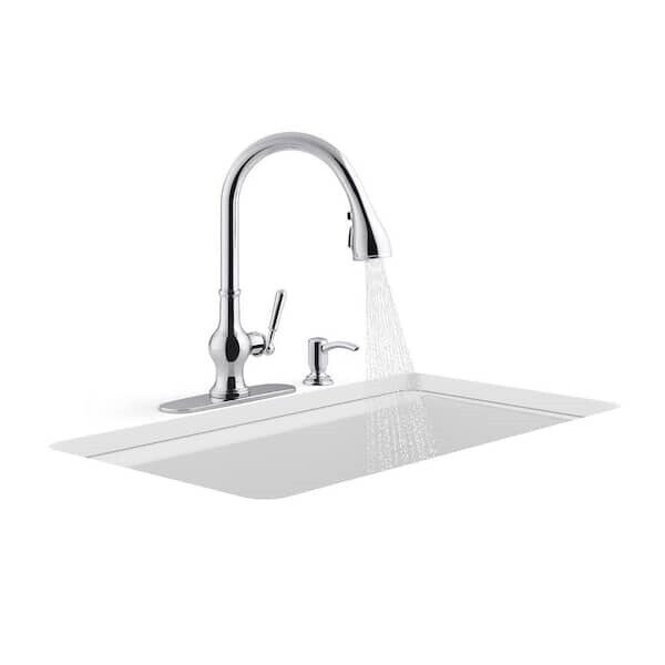 Capilano R24214-SD-CP Single-Handle Pull-Down Sprayer Kitchen Faucet & Soap