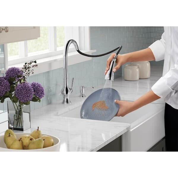 Capilano R24214-SD-CP Single-Handle Pull-Down Sprayer Kitchen Faucet & Soap