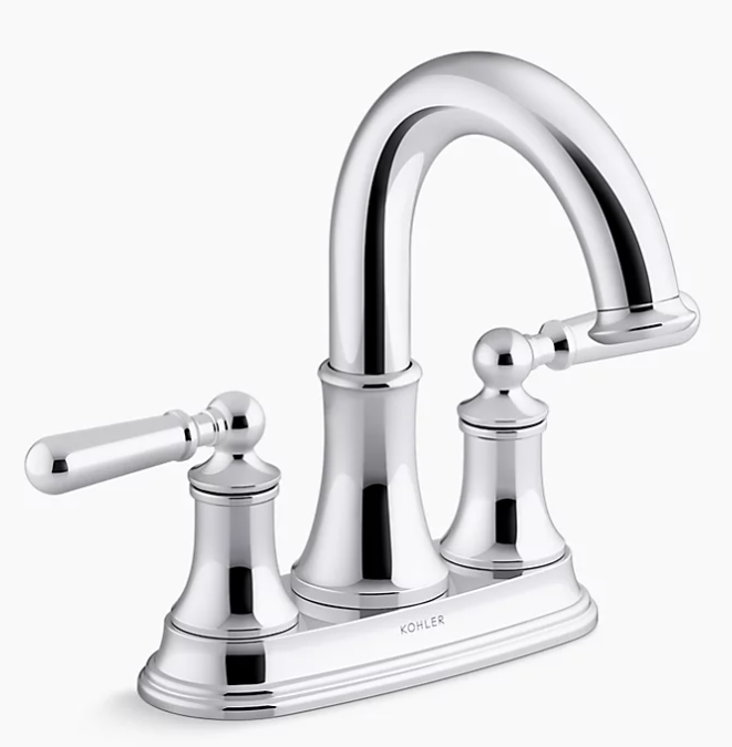 Kohler R30581-4D Capilano Centerset bathroom sink faucet, 1.2 Polished Chrome
