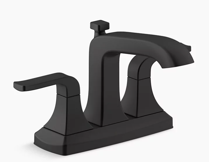 Kohler Rubicon 2-Handle Bathroom Faucet Matte Black R76215-4D-BL