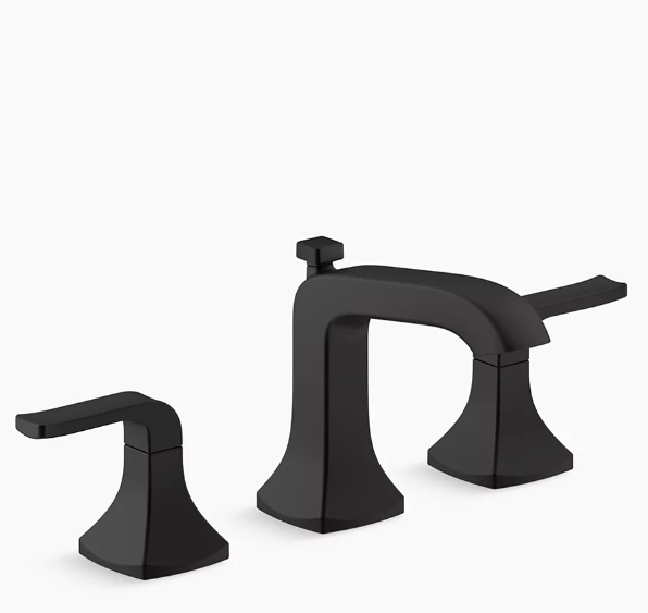 ✅ KOHLER Rubicon Widespread Bathroom Sink in Matte Black K-R76216-4D-BL