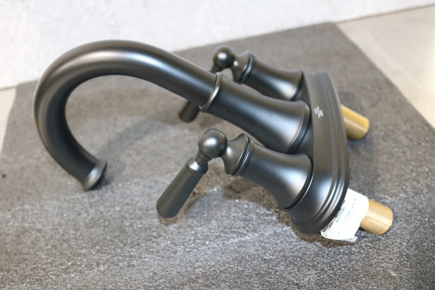 KOHLER Capilano 4 in. Centerset 2-Handle Bathroom Faucet in Matte Black