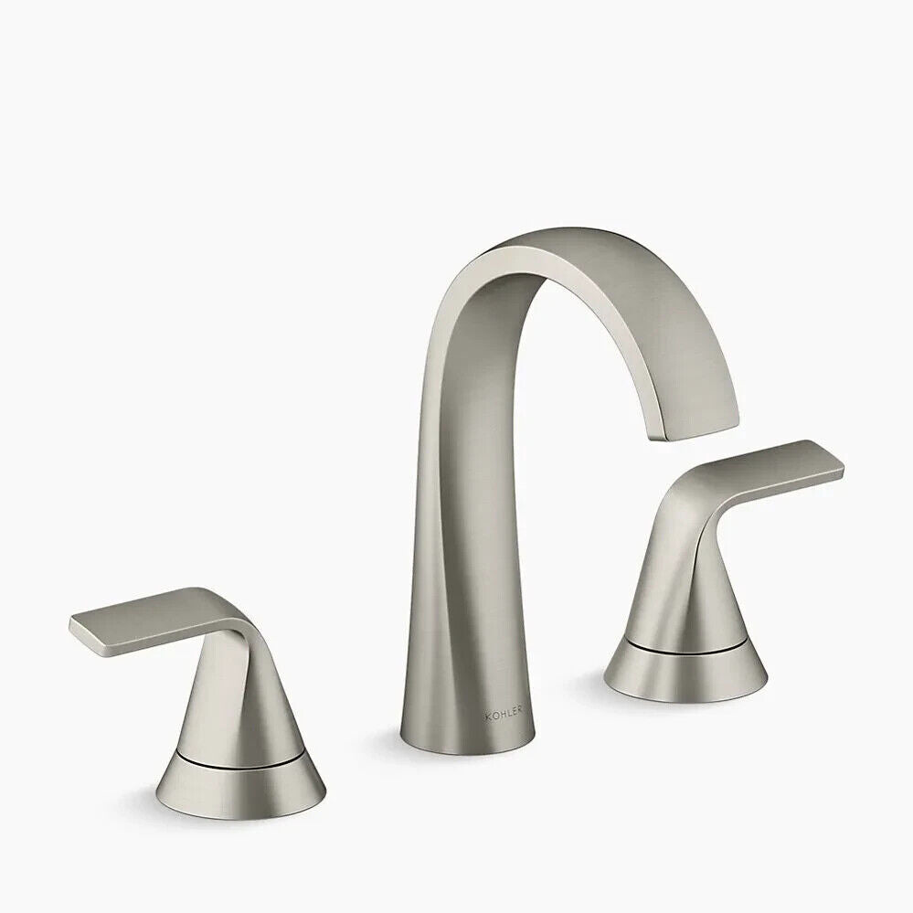 KOHLER Bathroom Faucet Cursiva 8 in Widespread R30579-4D Vibrant Brushed Nickel