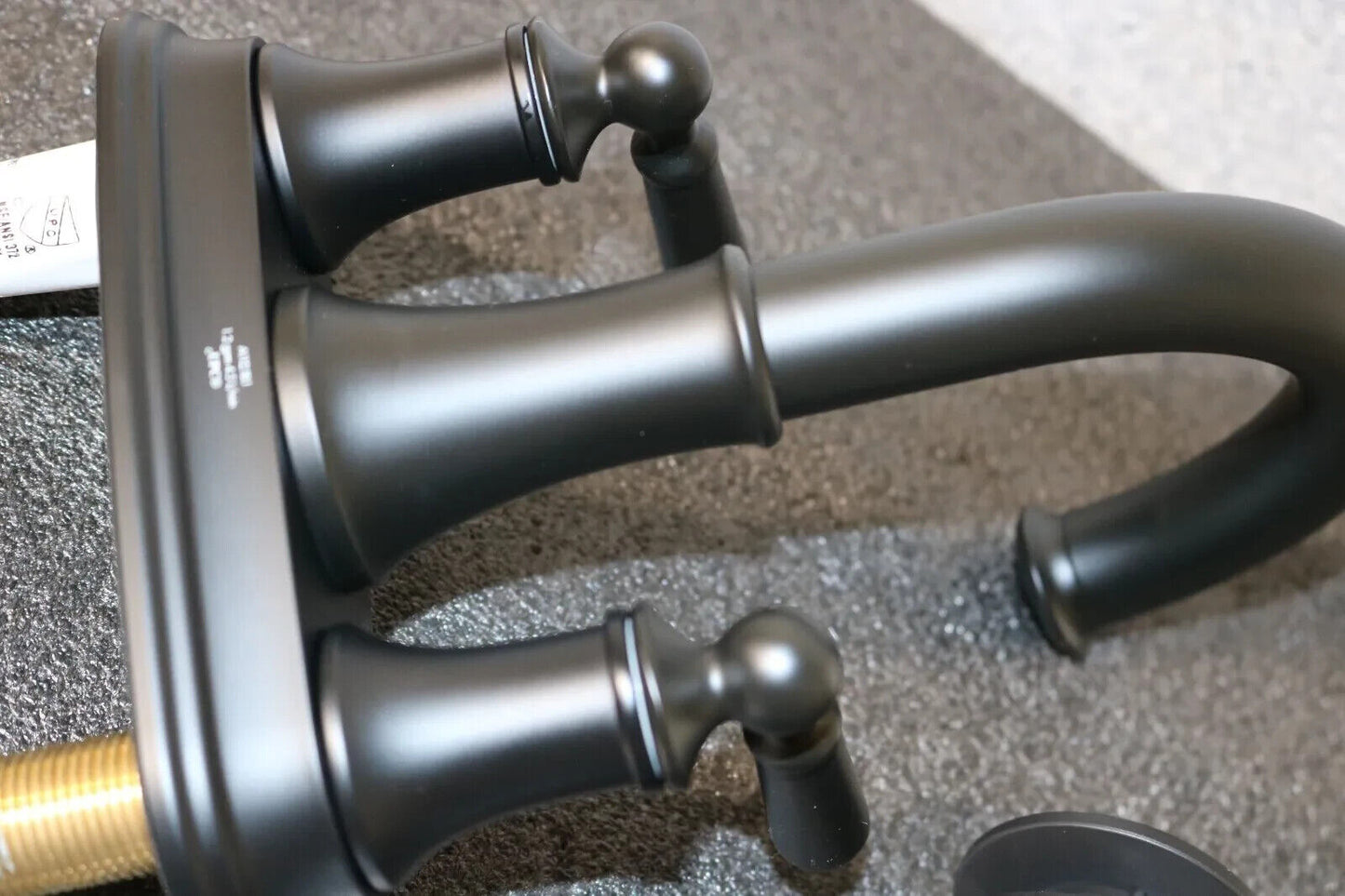 KOHLER Capilano 4 in. Centerset Monoblock Bathroom Faucet in Matte Black