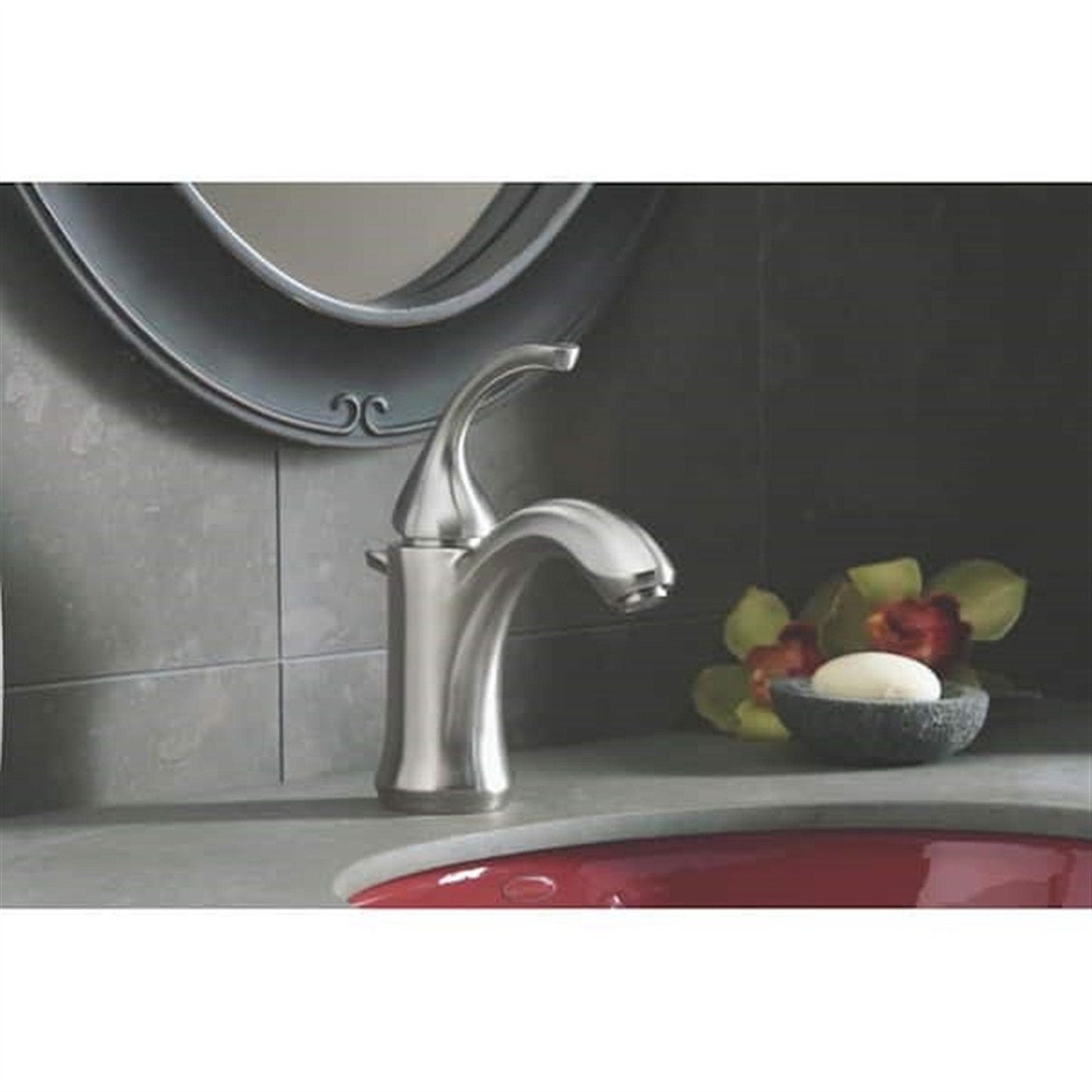 Kohler Forte Single Hole Bathroom Faucet Brushed Nickel K-10215-4-BN