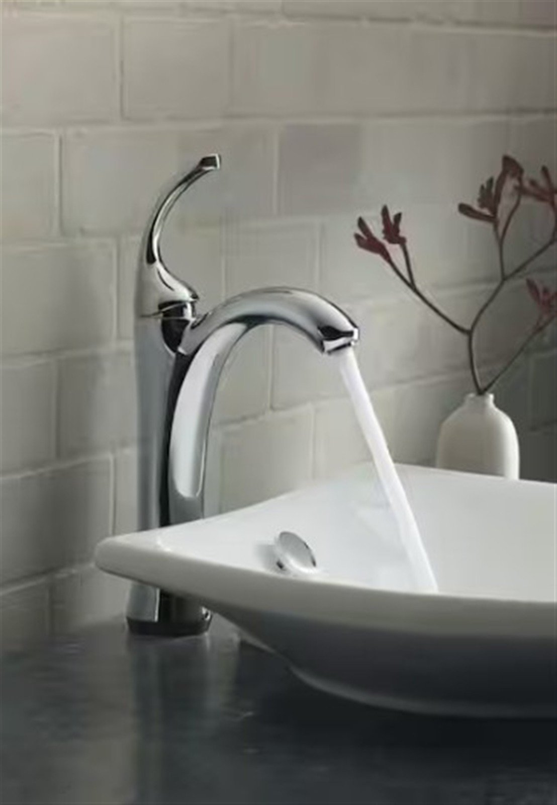Kohler Forte Single Hole Bathroom Faucet Brushed Chrome K-10215-4-G