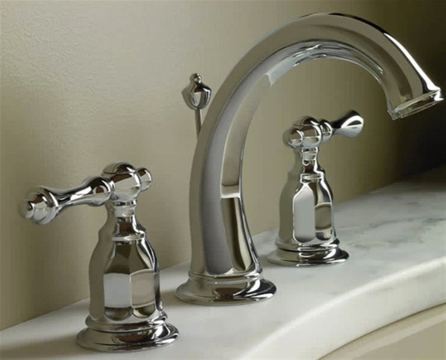 Kohler Kelston 8 in. Widespread 2-Handle Low-Arc Bathroom Faucet K-13491-4-CP