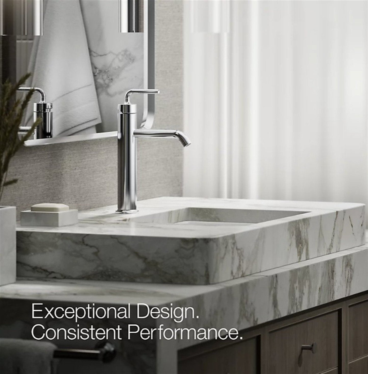 Kohler Purist Single Hole Bathroom Faucet Polished Chrome K-14402-4A-CP