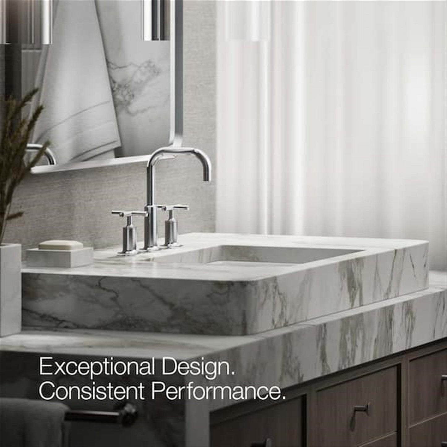 Kohler Purist 8 in. Widespread Bathroom Faucet Polished Chrome finish K-14406-3-CP