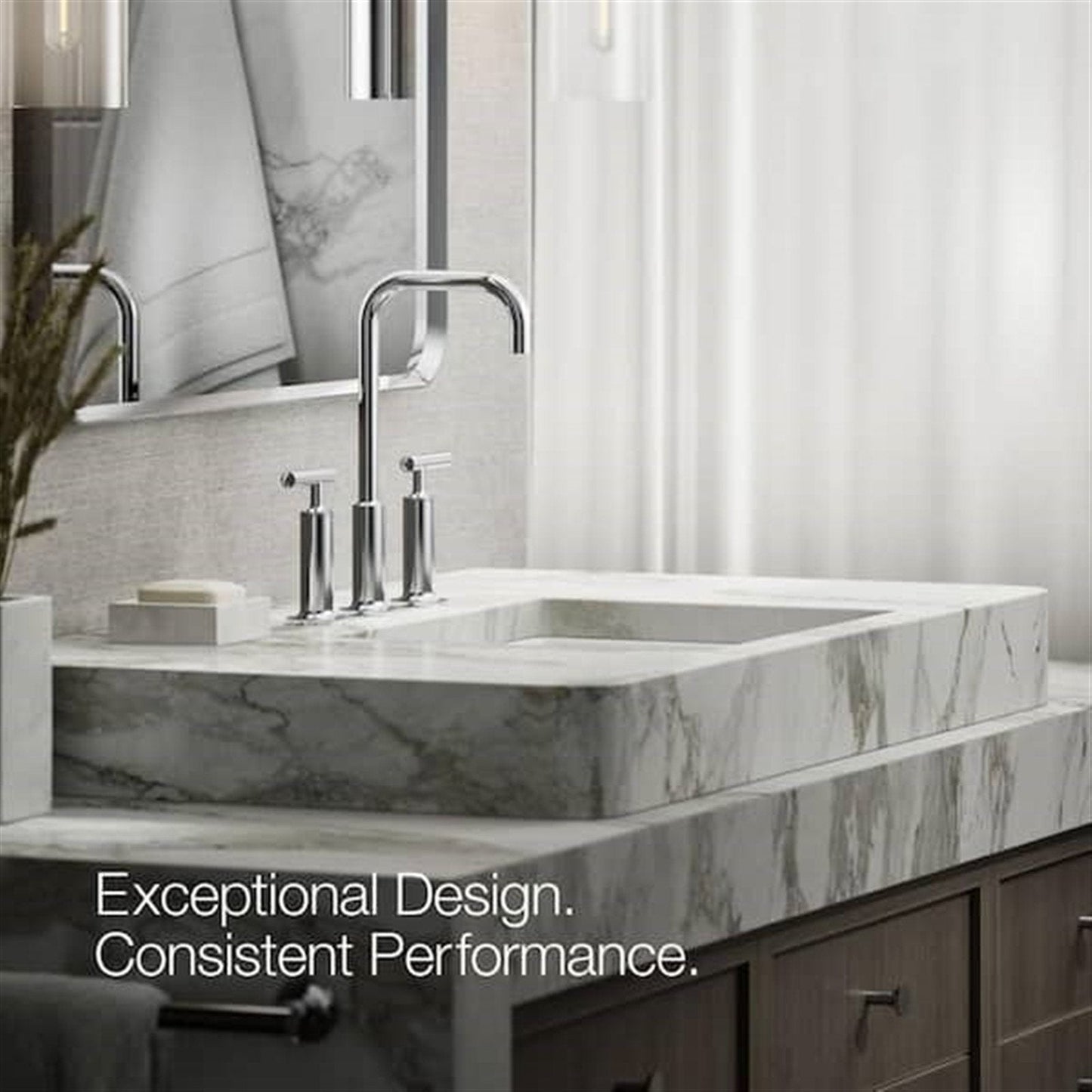 Kohler Purist 8 in. Widespread Bathroom Faucet Polished Chrome K-14408-4-CP