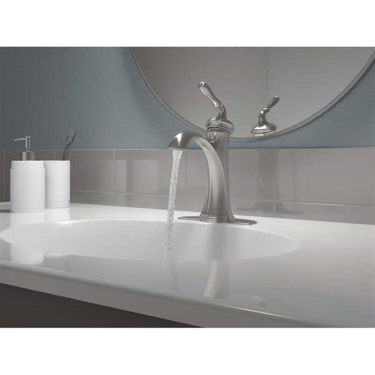 Kohler Devonshire Single Hole Bathroom Faucet Vibrant Brushed Nickel K-193-4-BN