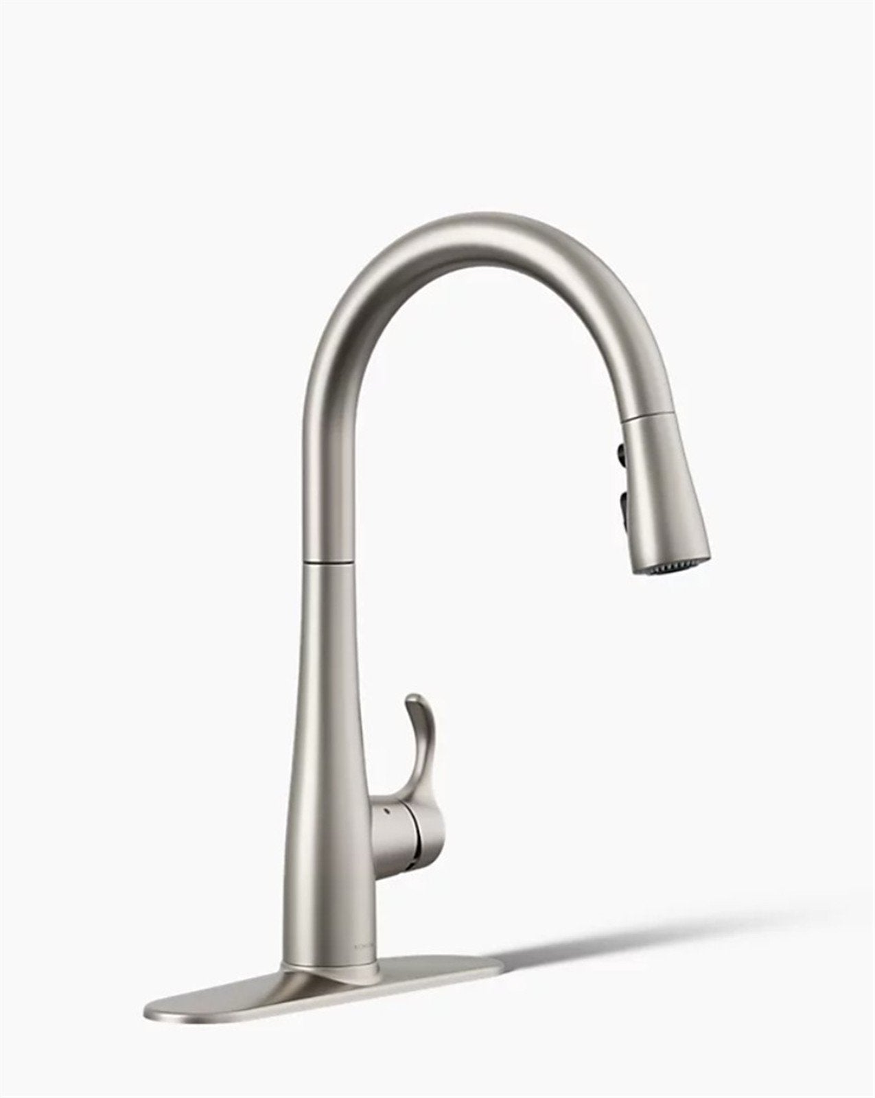 Kohler Simplice 1 Hole Pull Down Kitchen Faucet in Vibrant Stainless K-22036-VS