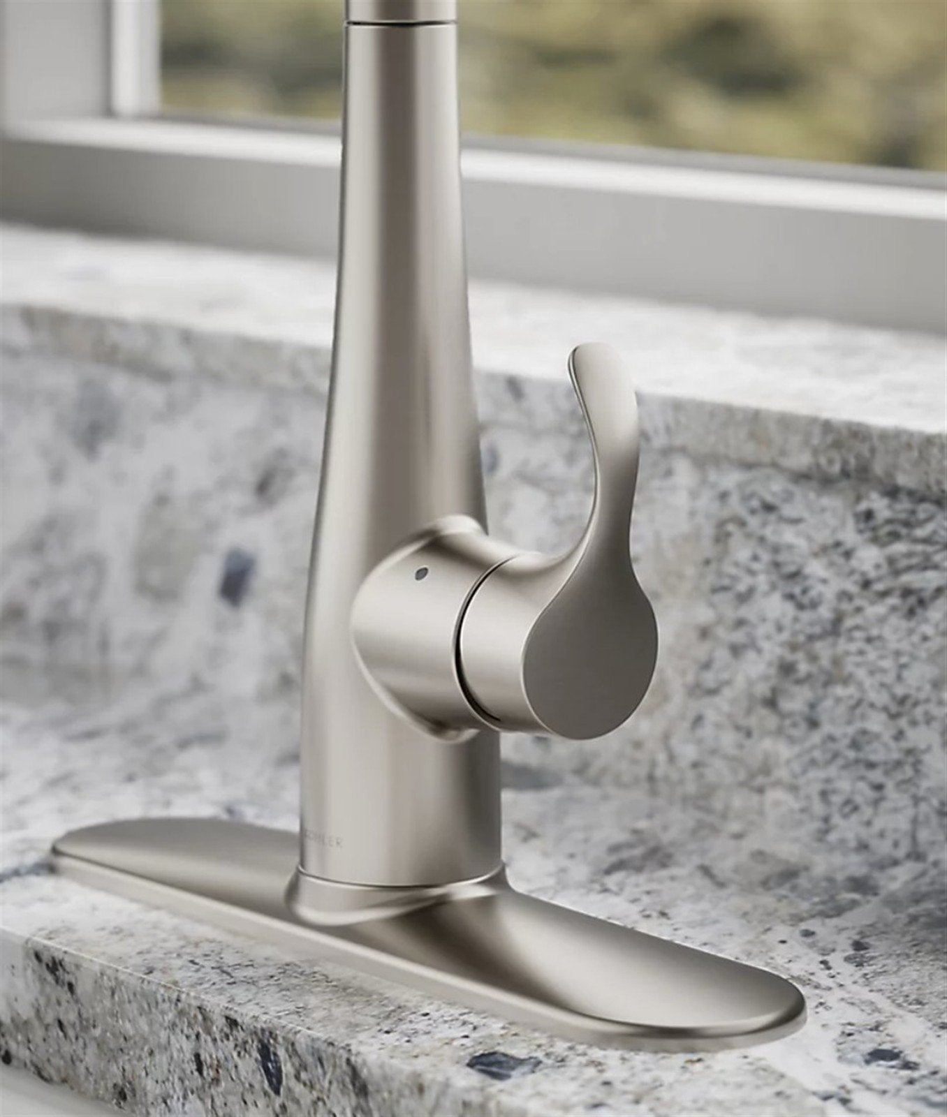 Kohler Simplice 1 Hole Pull Down Kitchen Faucet in Vibrant Stainless K-22036-VS