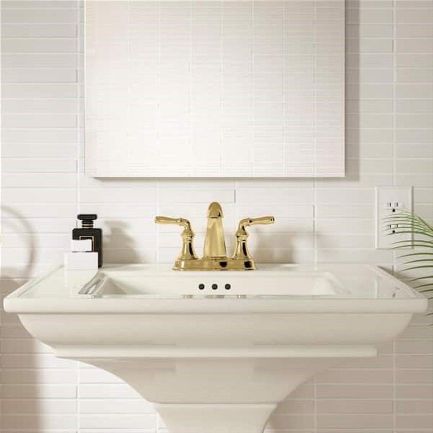 Kohler Devonshire 4 in. Centerset Bathroom Faucet Vibrant Polished Brass K-393-N4-PB