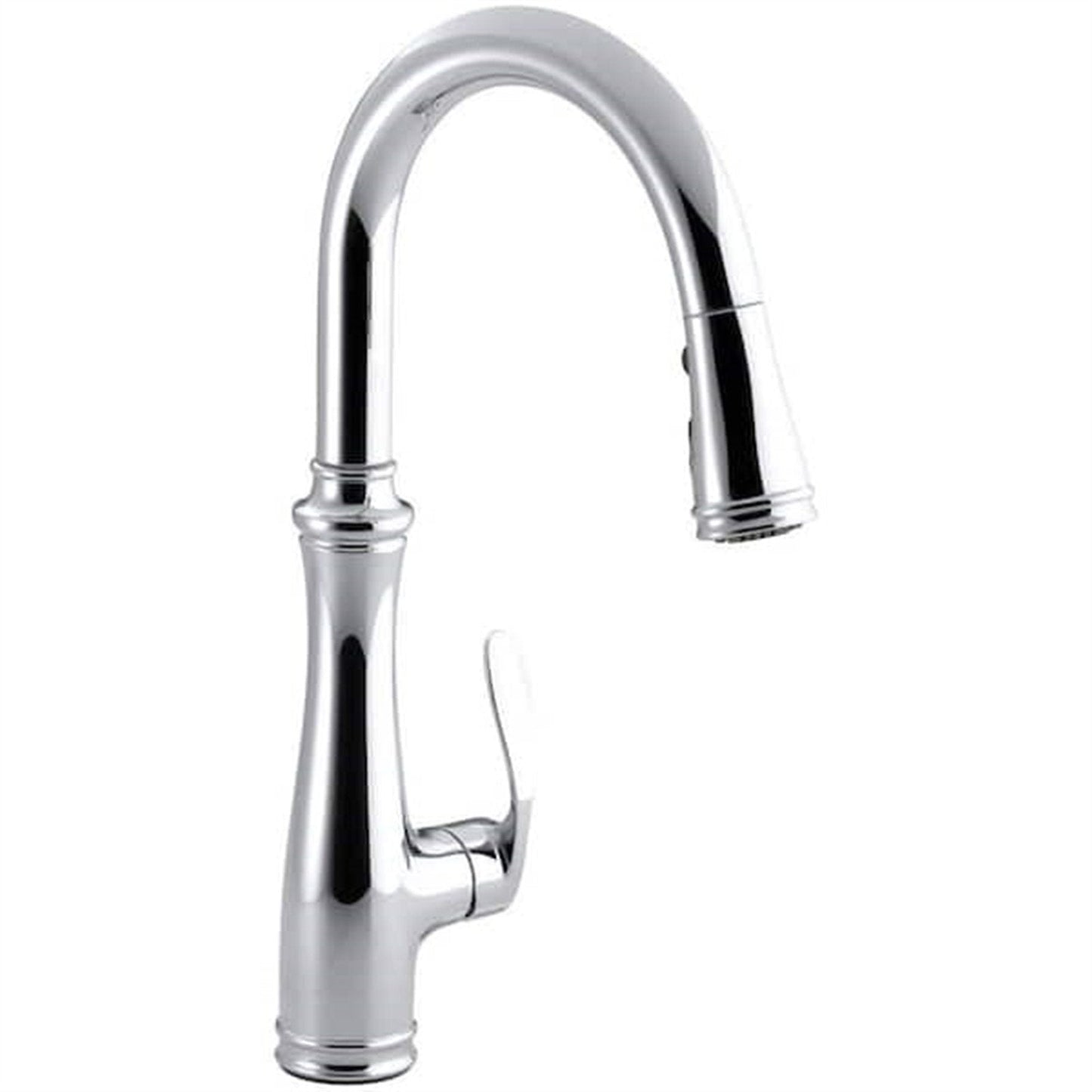 Kohler Bellera 1 Hole Pull Down Kitchen Faucet in Polished Chrome K-560-CP