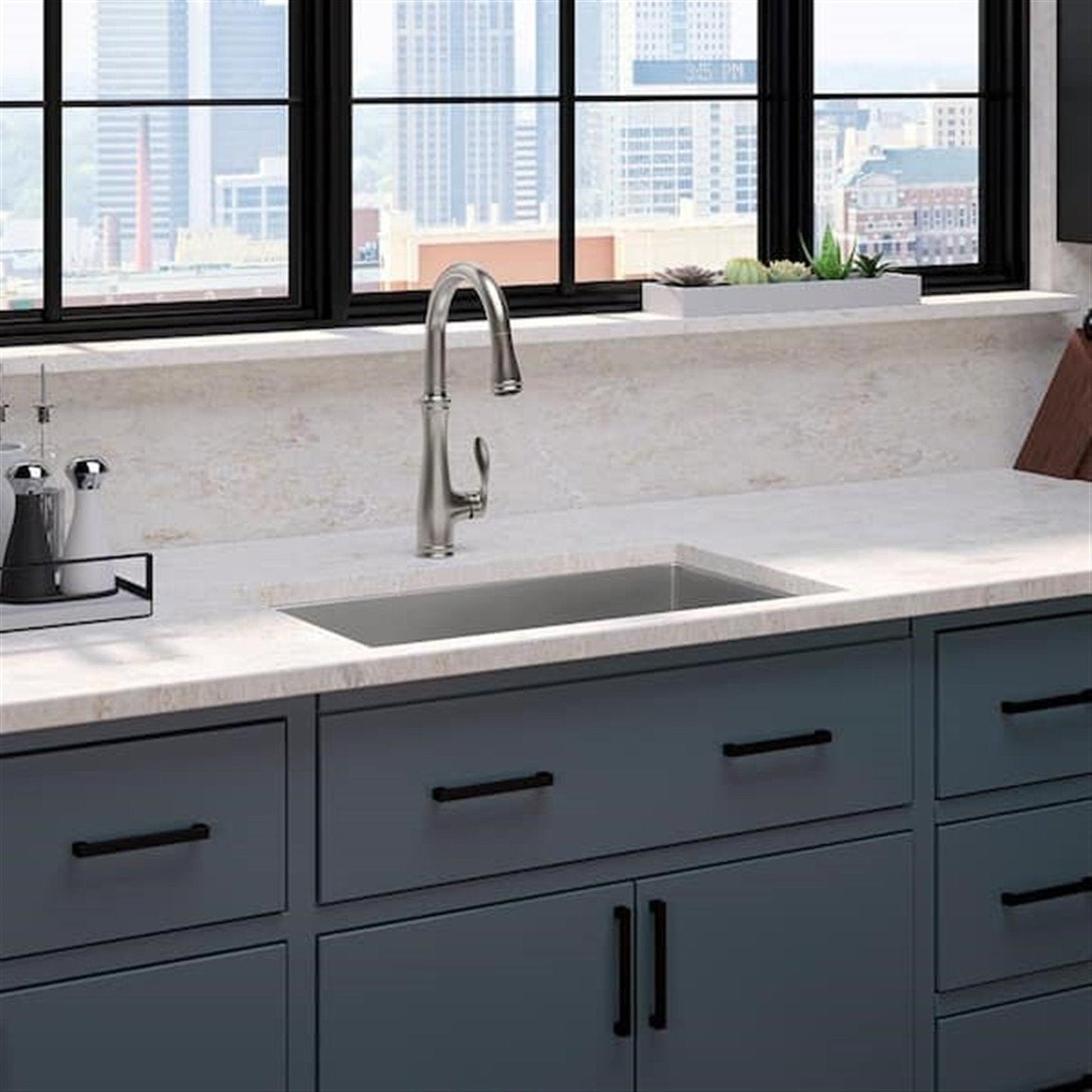 Kohler Bellera Single Hole Pull Down Kitchen Faucet Vibrant Stainless K-560-VS