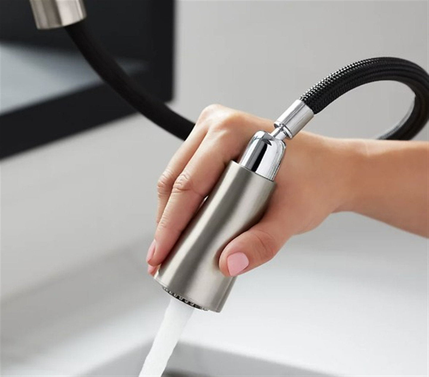 Kohler Simplice 1.5 GPM Pull Down Kitchen Faucet Matte Black K-596-BL