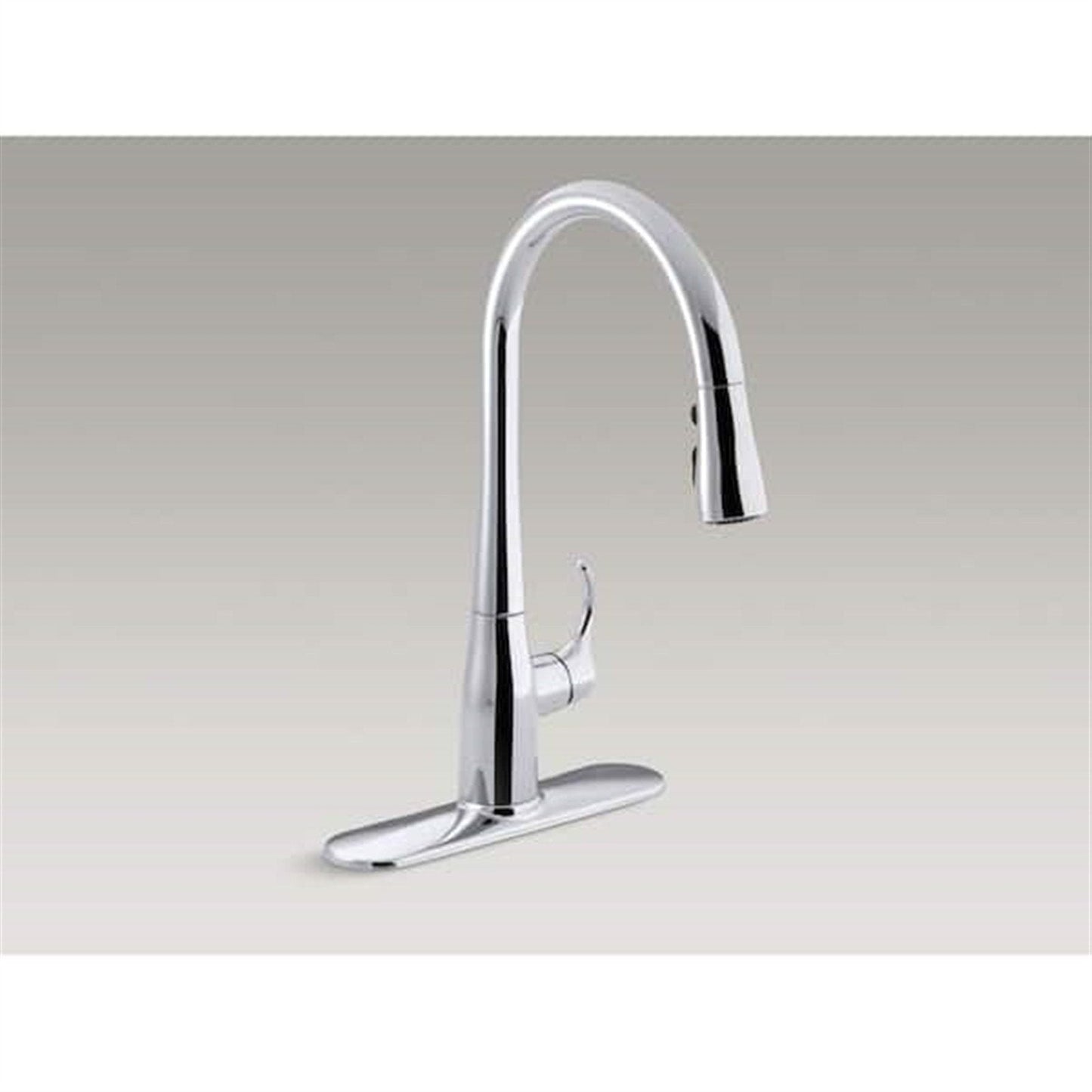 Kohler Simplice Single Hole Pull Down Kitchen Faucet -K596-VS Polished Chrome