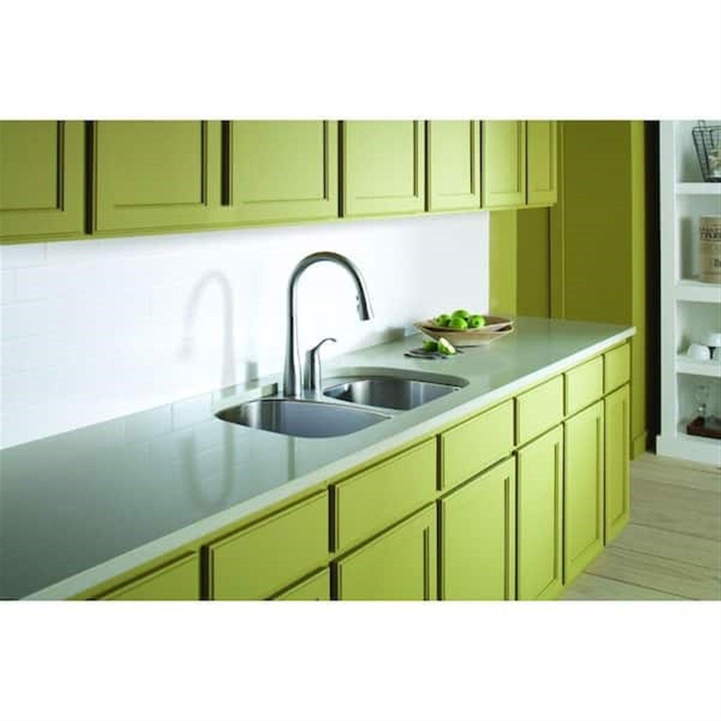 Kohler Simplice 1 Hole Pull Down Kitchen Faucet in Vibrant Stainless K-647-VS