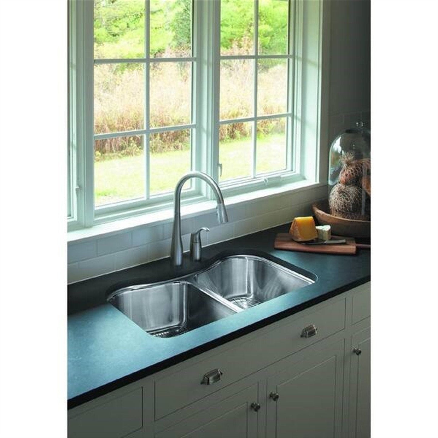Kohler Simplice 1 Hole Pull Down Kitchen Faucet in Vibrant Stainless K-647-VS