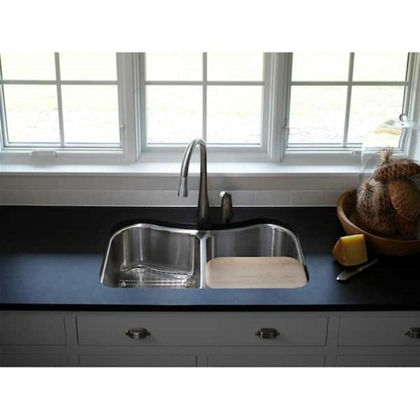 Kohler Simplice 1 Hole Pull Down Kitchen Faucet in Vibrant Stainless K-647-VS
