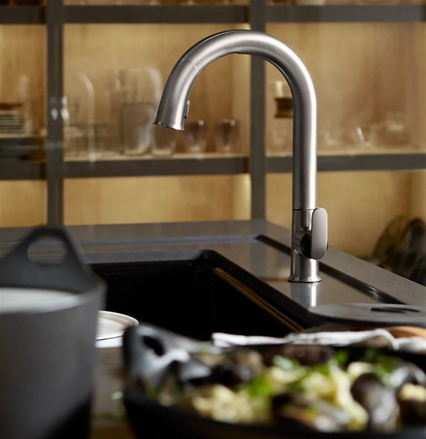 Kohler Sensate Touchless pull-down kitchen faucet Vib. Stainless K-72218-B7-VS
