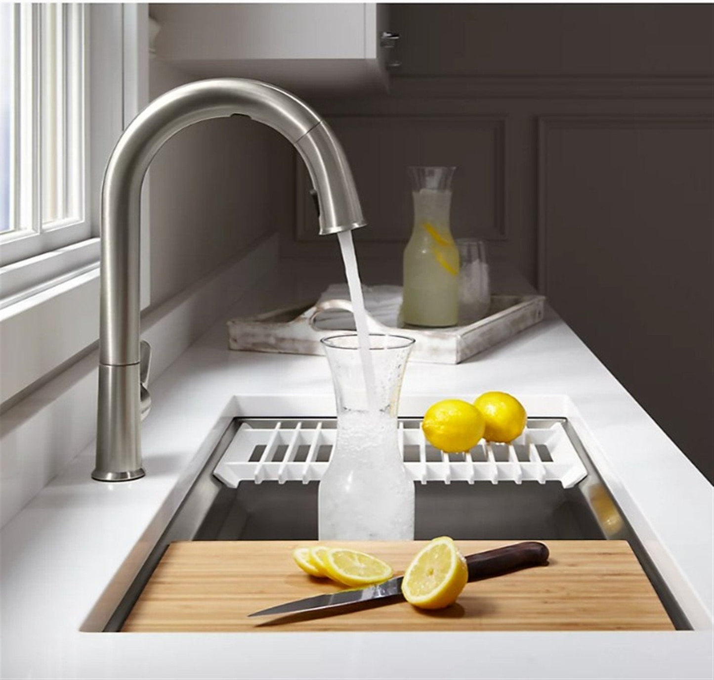 Kohler Sensate Touchless pull-down kitchen faucet Vib. Stainless K-72218-B7-VS