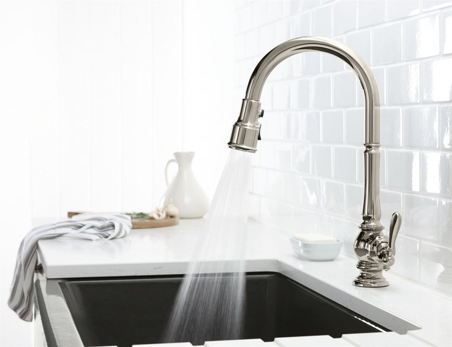 Kohler Artifacts 1-Handle Pull-Down Kitchen Faucet Polished Chrome K-99259-CP