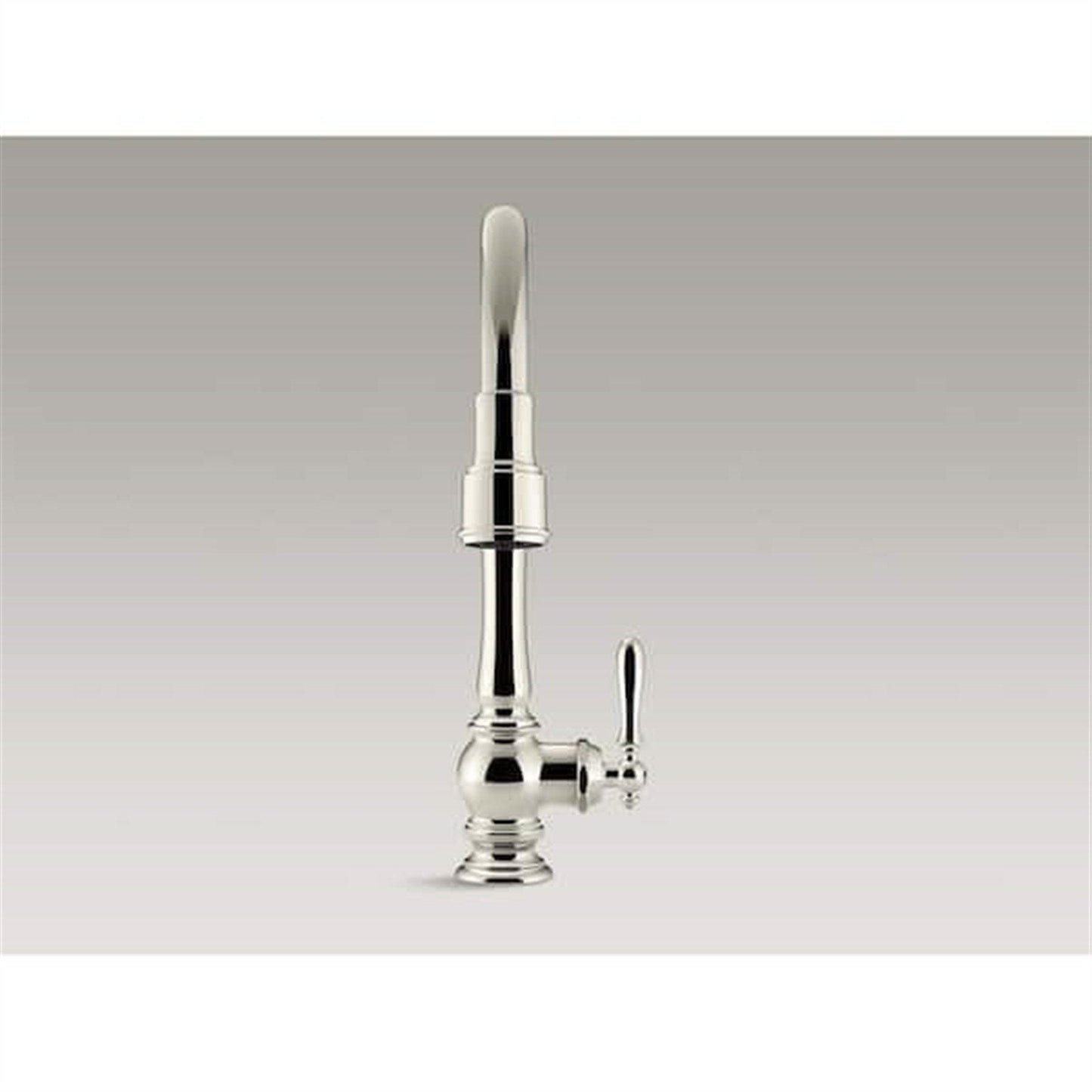 Kohler Artifacts 1 Hole Pull Down Kitchen Faucet in Vibrant Polished Nickel K-99259-SN