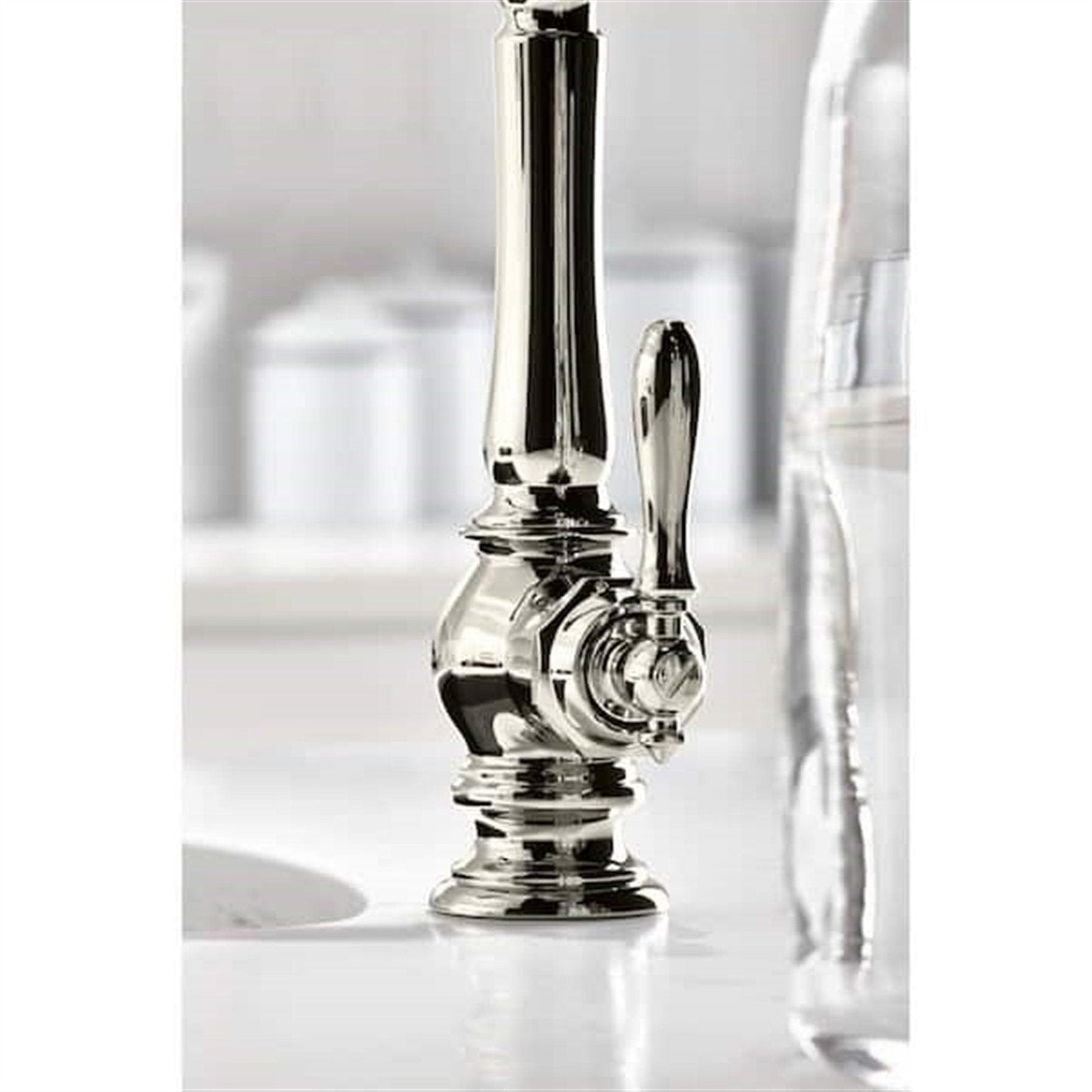 Kohler Artifacts 1 Hole Pull Down Kitchen Faucet in Vibrant Polished Nickel K-99261-SN