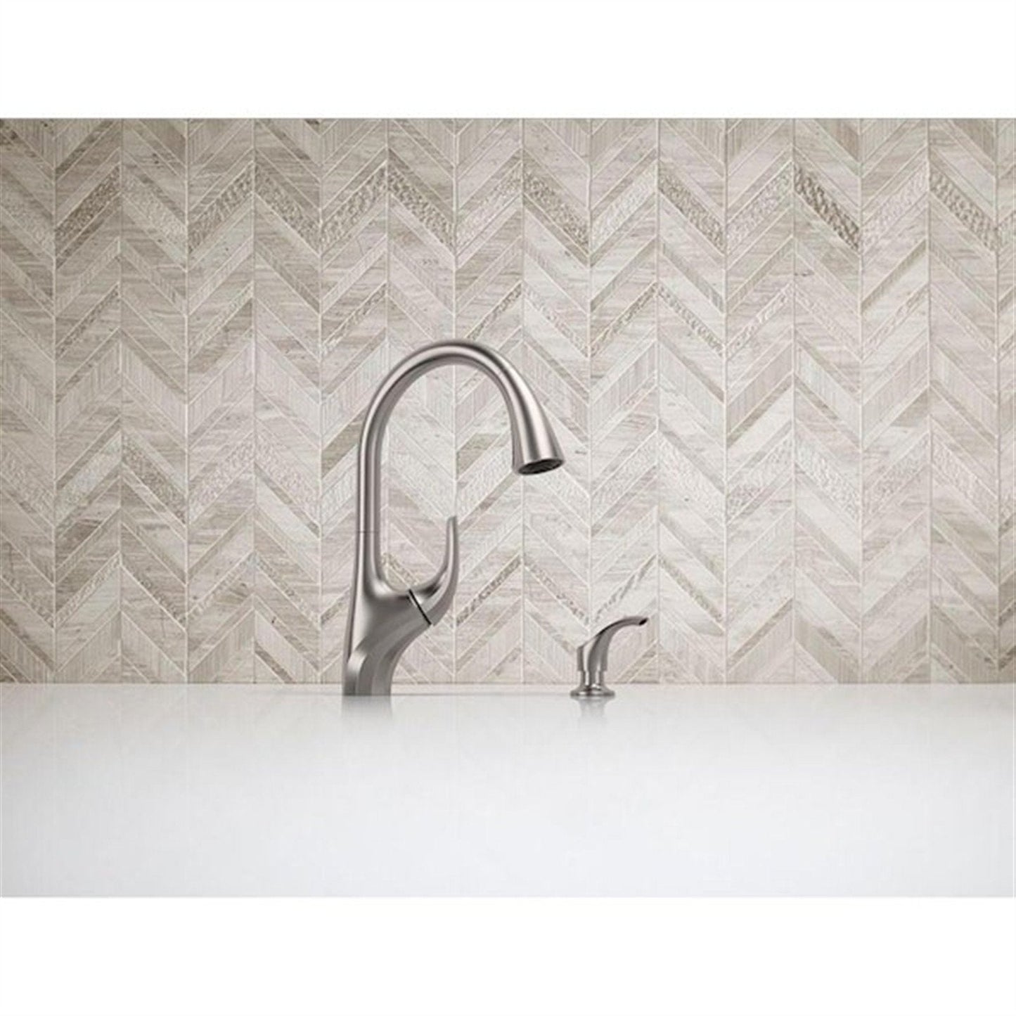 Kohler Trielle 1 Hole Pull Down Kitchen Faucet in Stainless Steel K-R18594-SD-VS