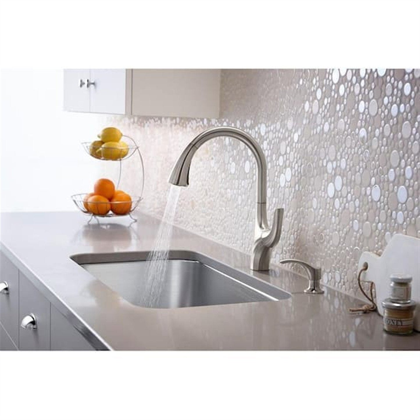 Kohler Trielle 1 Hole Pull Down Kitchen Faucet in Stainless Steel K-R18594-SD-VS