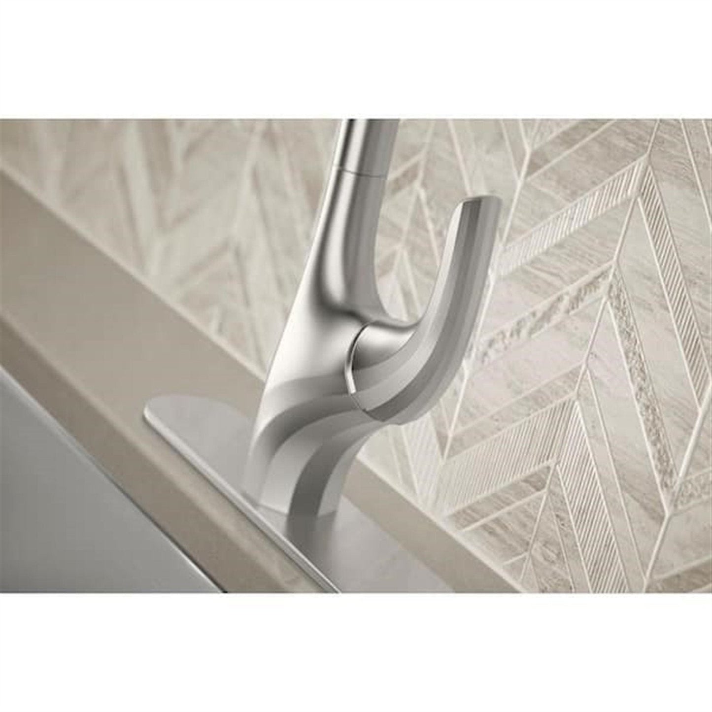 Kohler Trielle 1 Hole Pull Down Kitchen Faucet in Stainless Steel K-R18594-SD-VS